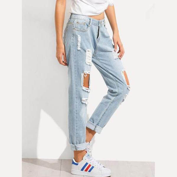 Distressed Boyfriend Jeans by Altaes Design