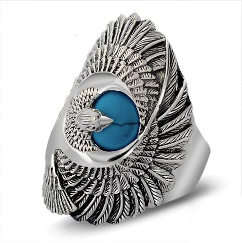 Vintage Silver Natural Turquoise Ring
