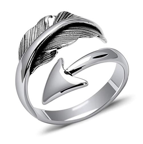Vintage Silver Resizable Arrow Ring