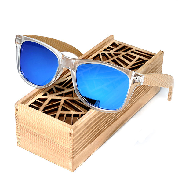 Polarized Transparent Bamboo Sunglasses