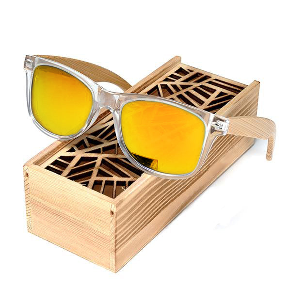 Polarized Transparent Bamboo Sunglasses