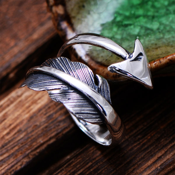 Vintage Silver Resizable Arrow Ring